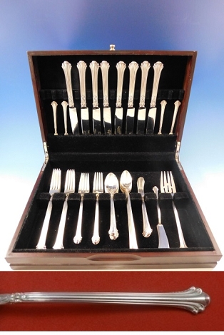 Silver Plumes by Towle Sterling Silver Flatware Set for 8 Service 50 pcs Dinner